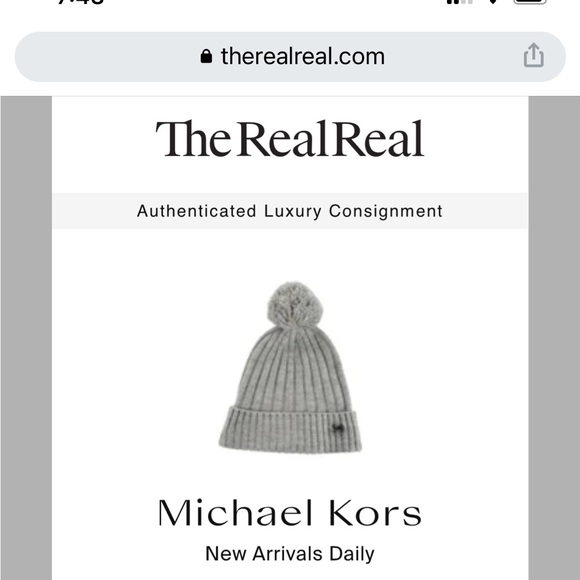 Womens Michael Kors Logo Stocking Cap! Grey/ Silver, NWOT! - Picture 9 of 10